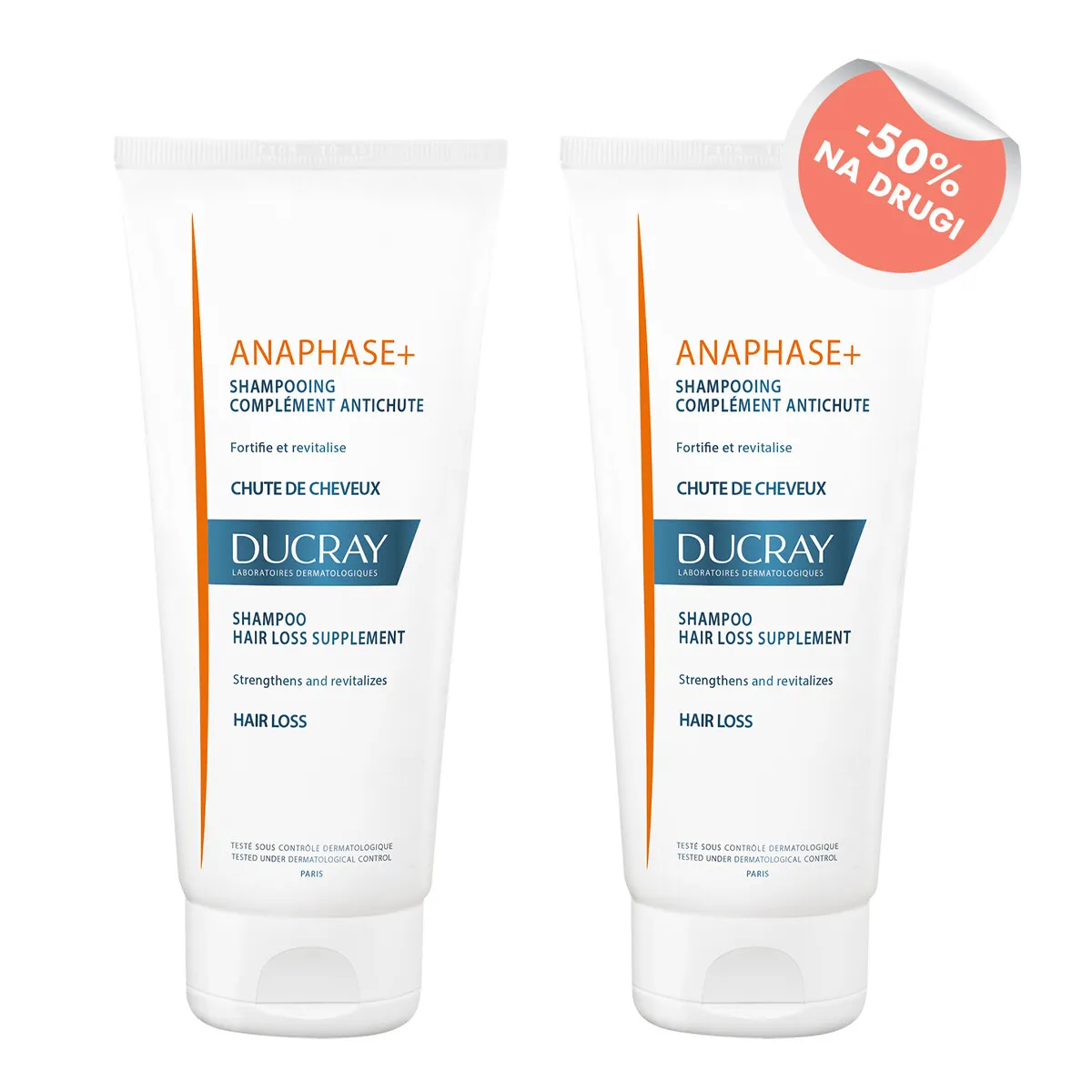 Ducray Anaphase šampon 200 ml, Duo pak, -50% na drugi