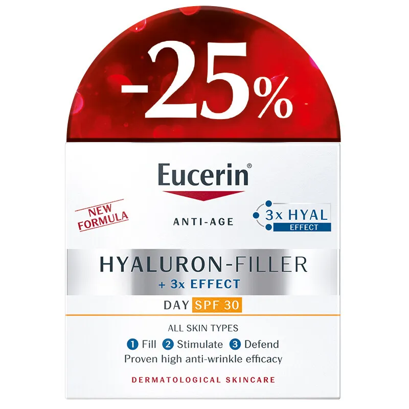 Eucerin Hyaluron-Filler Dnevna krema SPF 30, 50 ml -25%