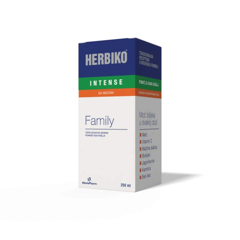 Herbiko Intense sa medom za odrasle, 250 ml