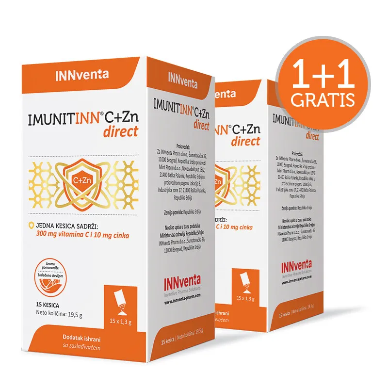 Imunitinn Vitamin C + Cink direkt, 15 kesica 1+1 GRATIS