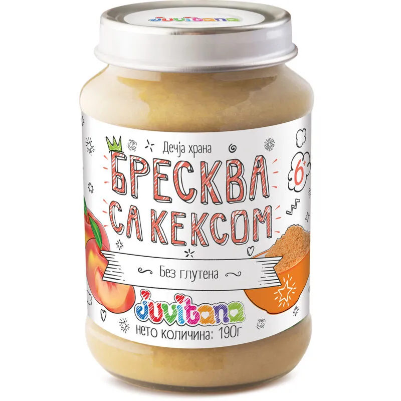 Juvitana Kašica od breskve i keksa190g