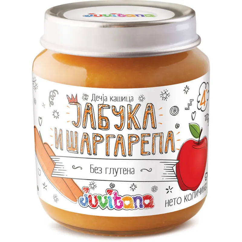 Juvitana Kašica od jabuke i šargarepe 128g