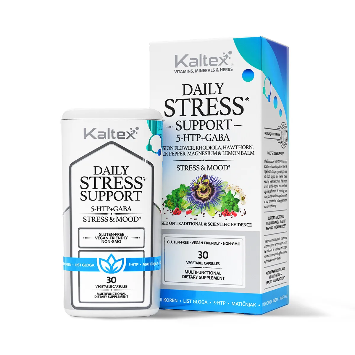 Kaltex Daily Stress Support 5HTP + GABA, 30 kapsula