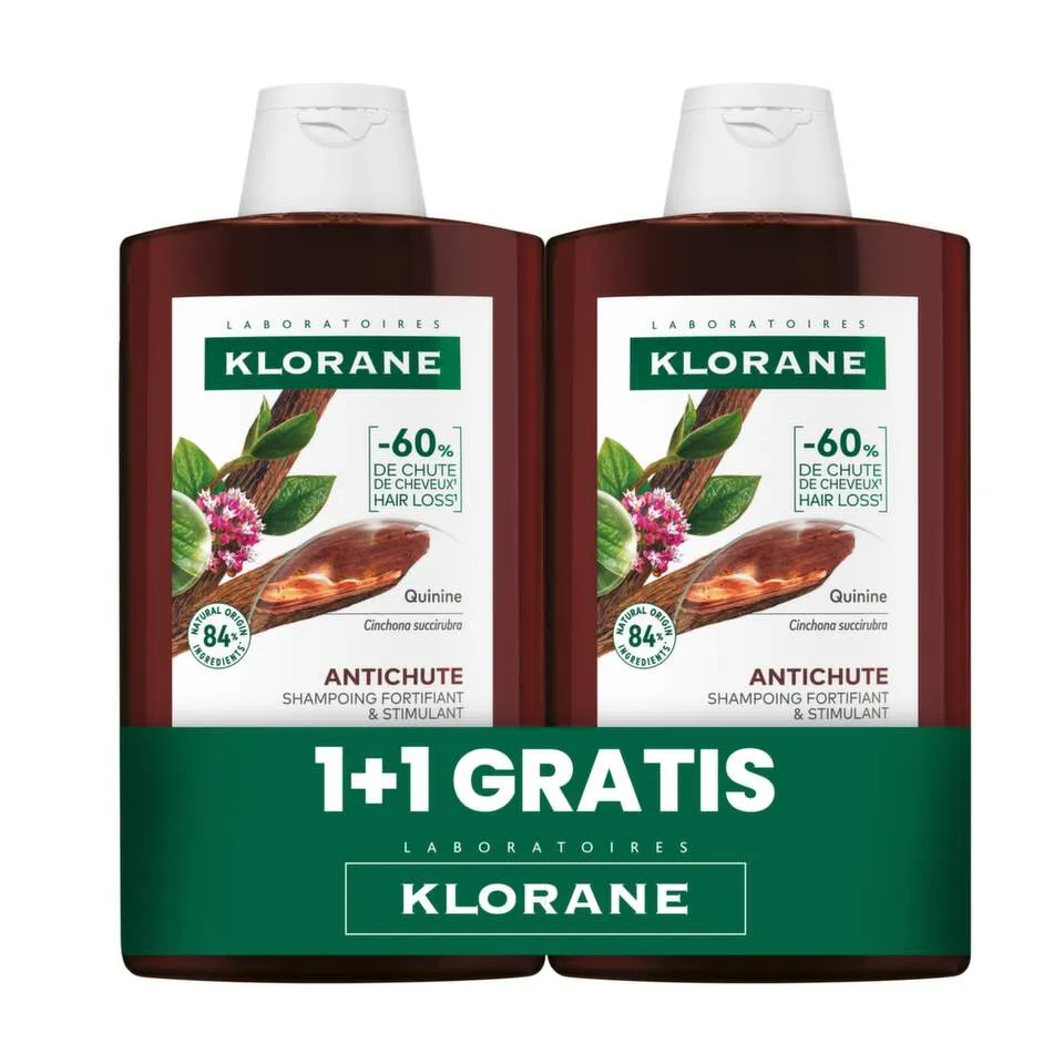 Klorane Kinin šampon, 400 ml 1+1 GRATIS