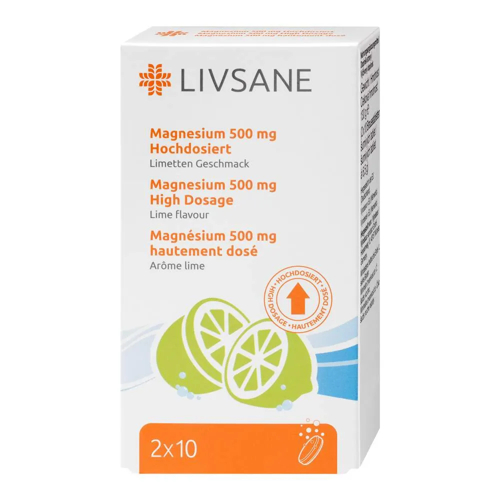 LIVSANE Magnezijum sa ukusom limete, visoka doza šumeće tablete