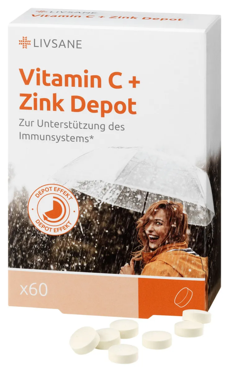 LIVSANE Vitamin C + Cink Depo, 60 tableta