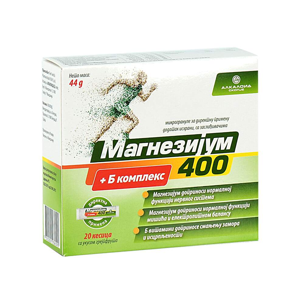 Magnezijum 400 + B complex 20 kesica
