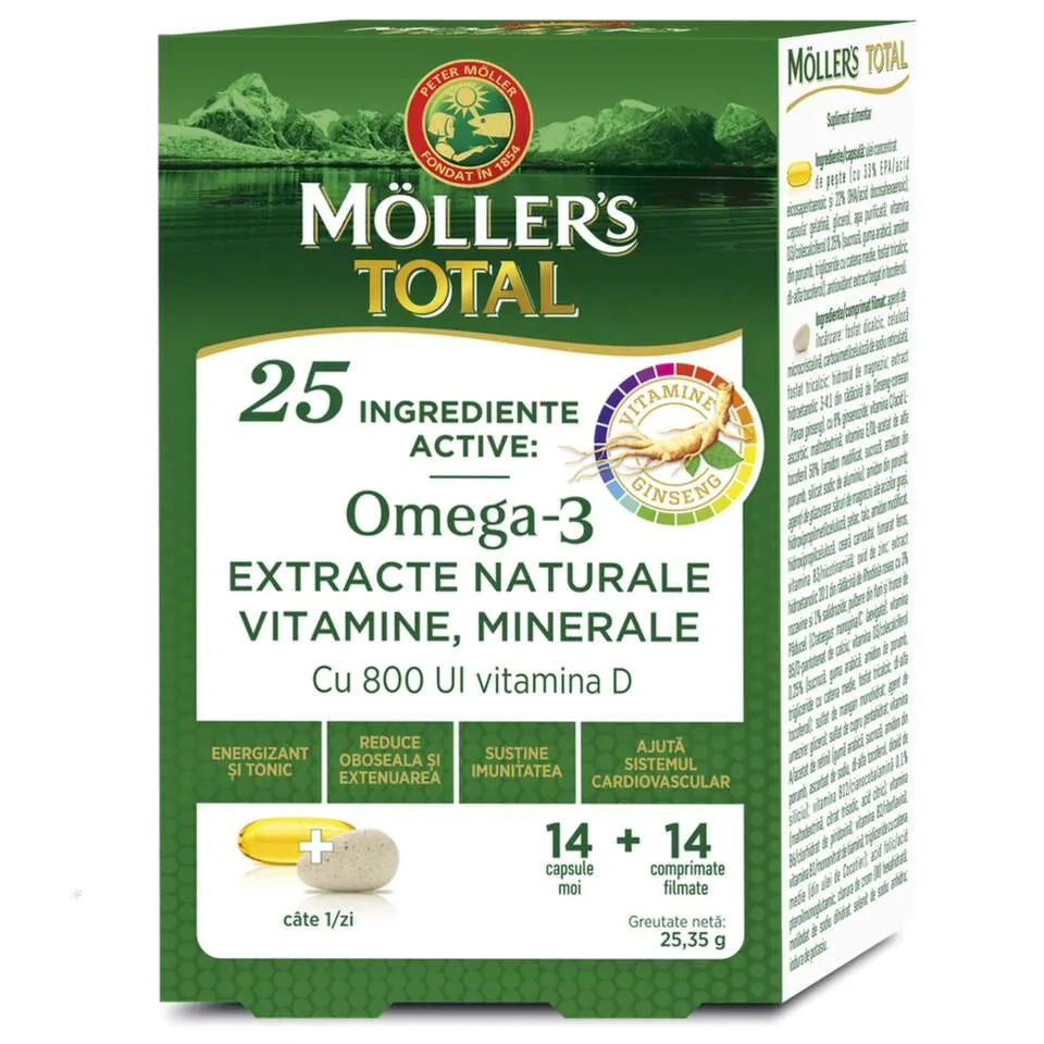 Moller’s Total, 14 kaspula + 14 tableta