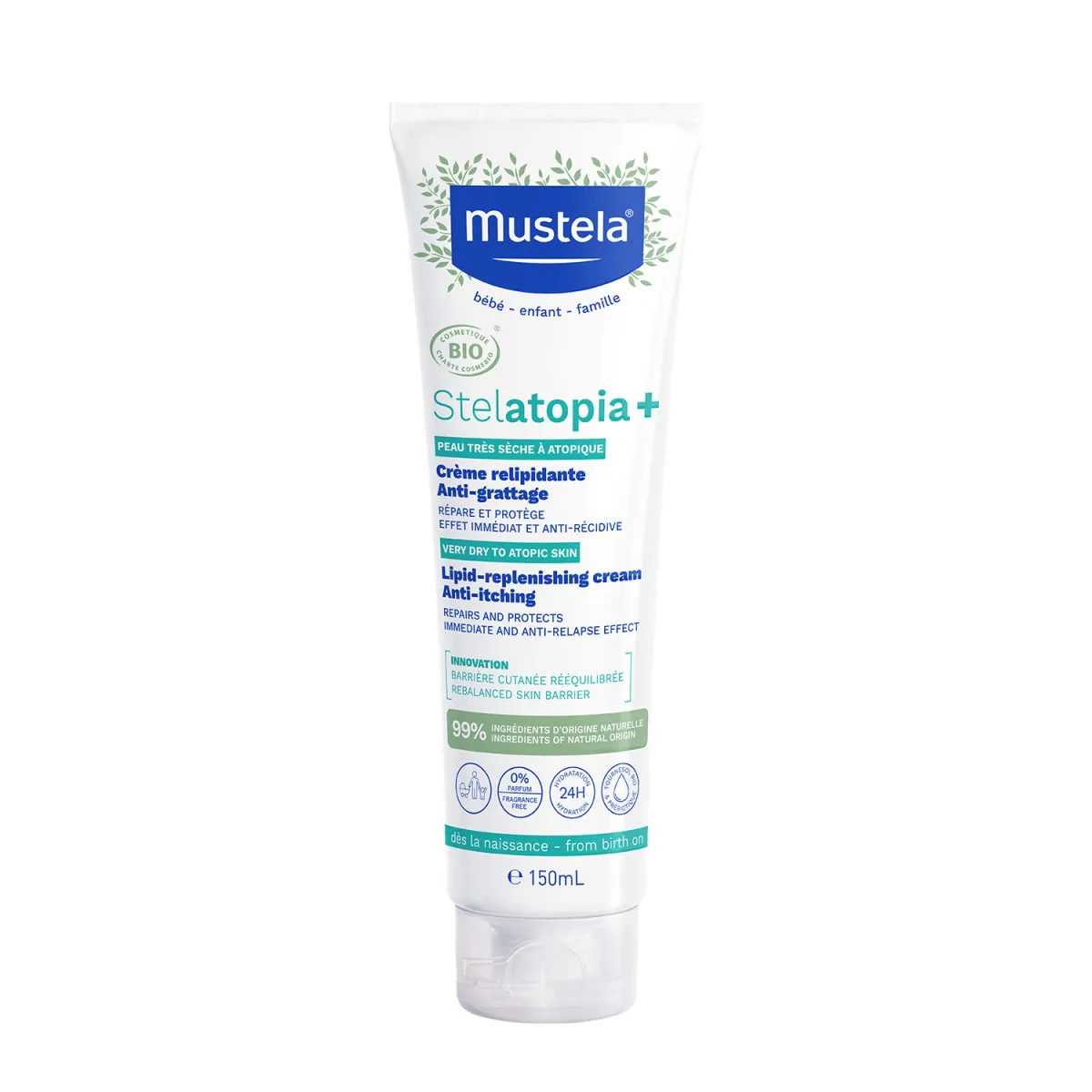 Mustela Organic Stelatopia + krema, 150 ml
