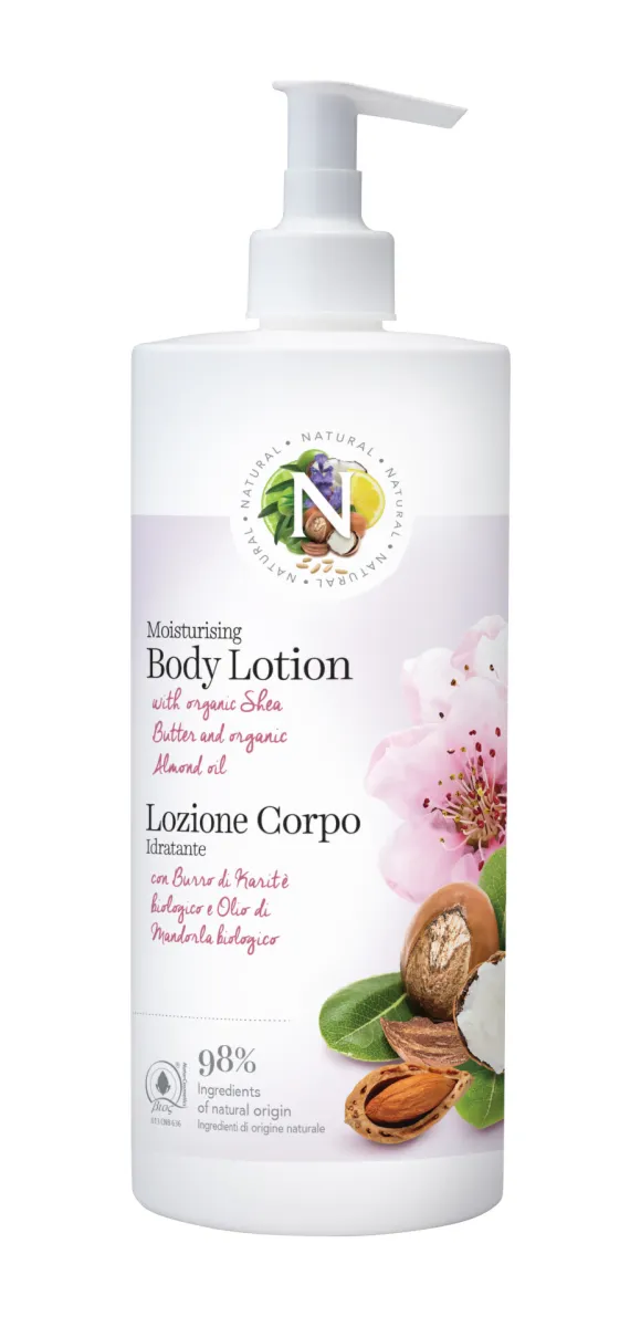 NATURAL Hidratantni losion za telo sa ši puterom i bademovim uljem, 750 ml
