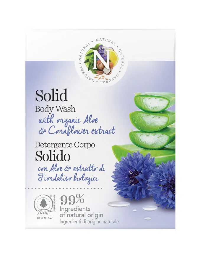 NATURAL Čvrsto sredstvo za tuširanje sa organskim ektsraktom aloje i različka, 50 g