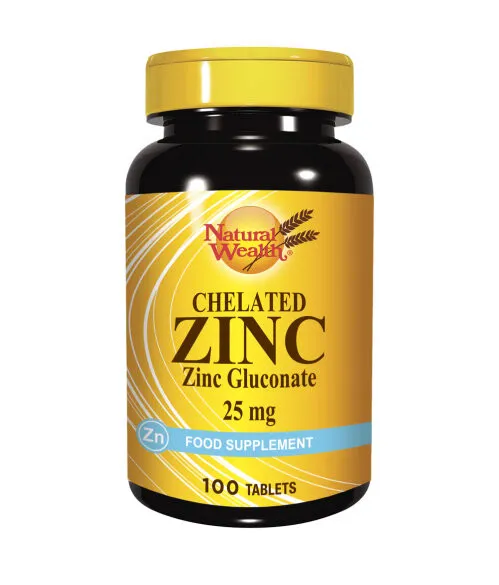 Natural Wealth Helirani cink 25 mg, 100 tableta