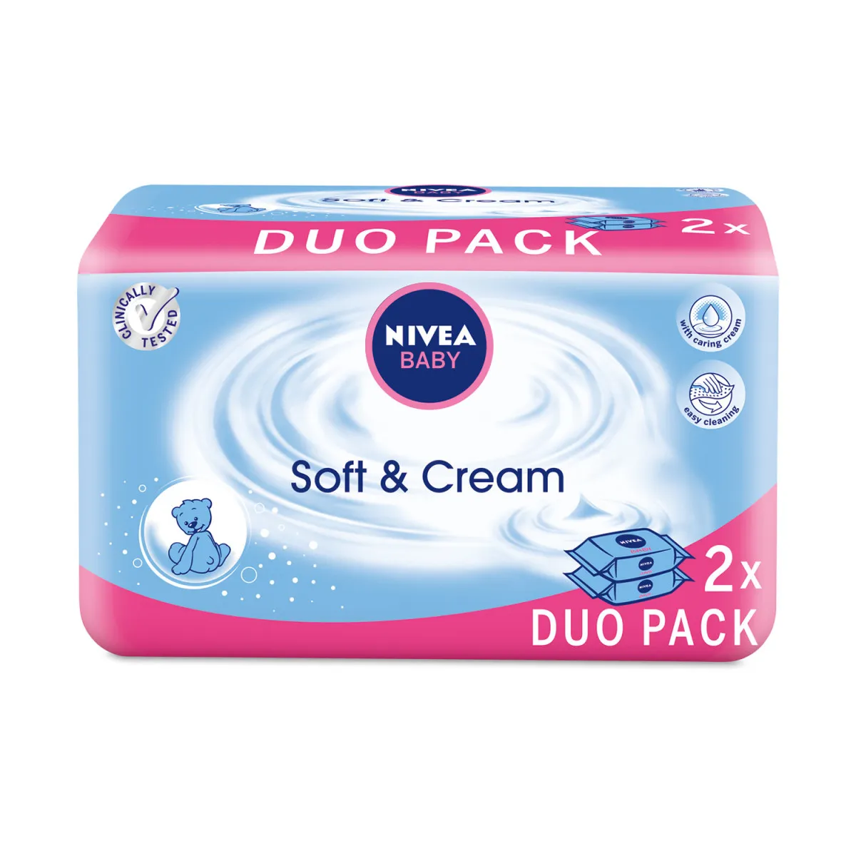 Nivea Baby Soft & Cream vlažne maramice 2X63 komada