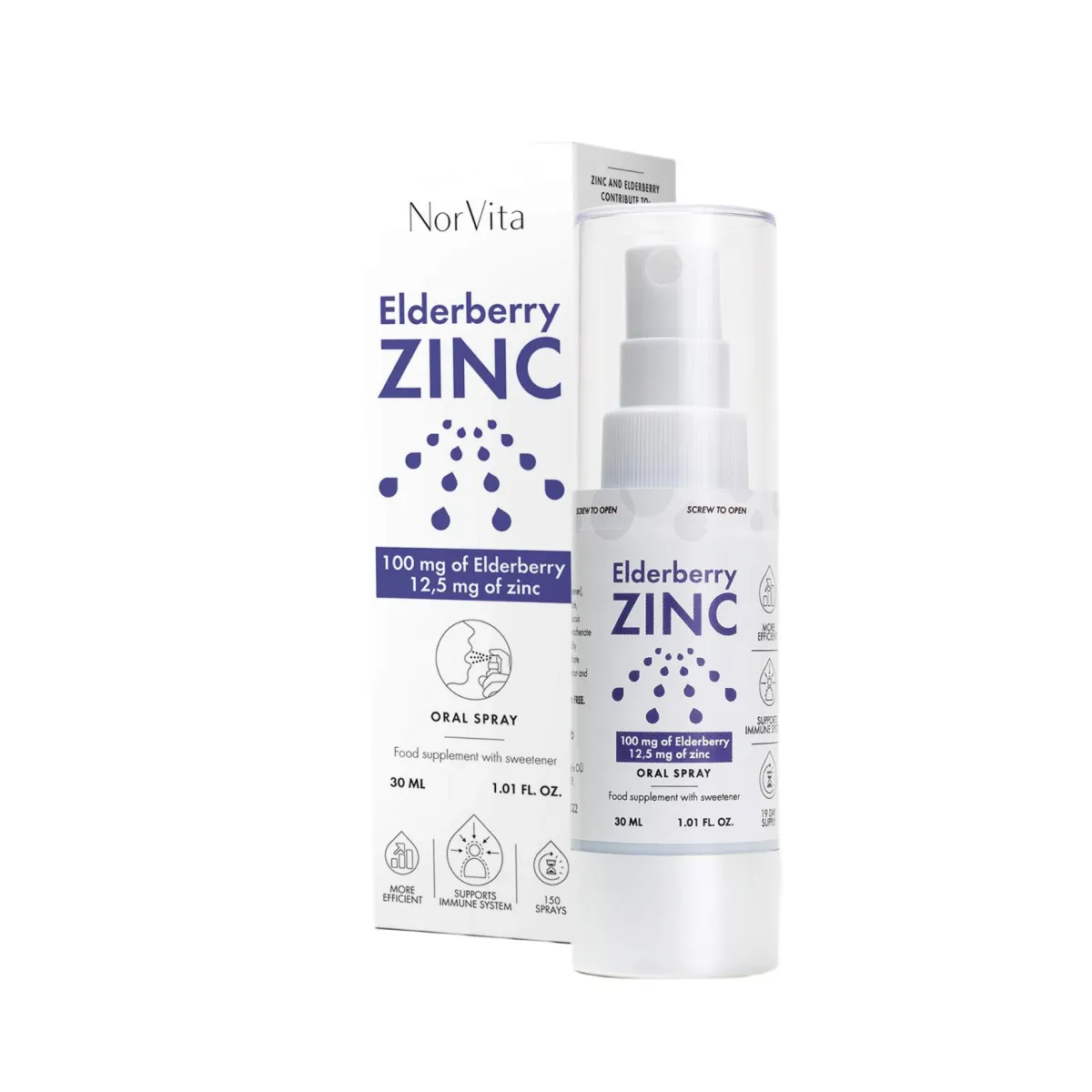 NorVita Cink sa zovom oralni sprej, 30 ml