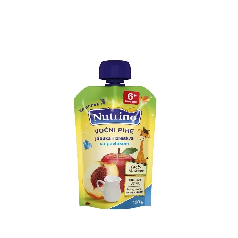 Nutrino Pire jabuka + breskva sa pavlakom 100 ml