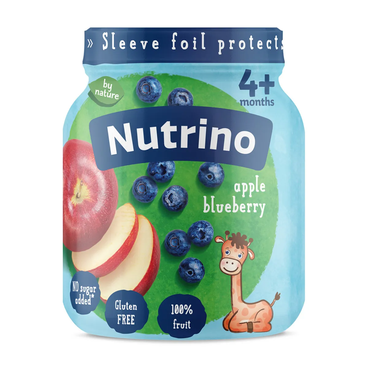 Nutrino Pire od voća jabuka i borovnica 125 g