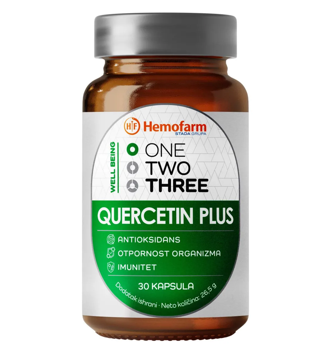 One Two Three Quercetin Plus, 30 kapsula