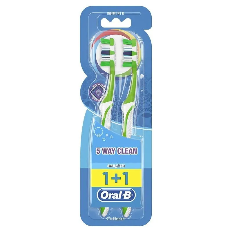 Oral-B Complete 5 Way Clean četkica za zube, 1+1 gratis