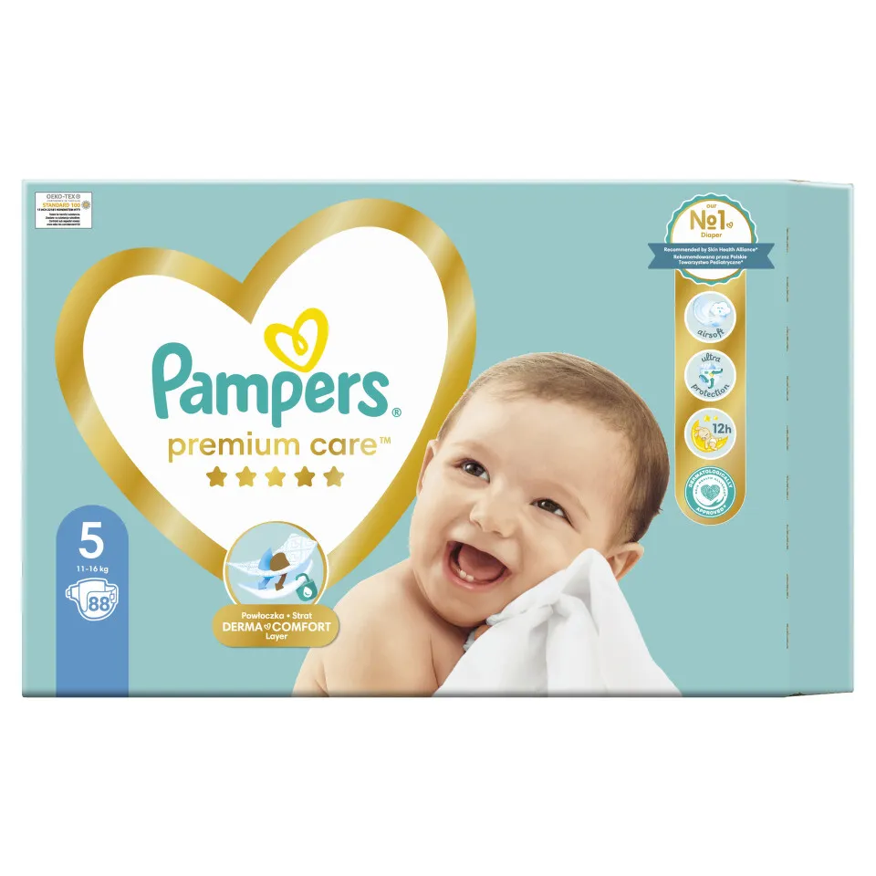 Pampers pelene premium MB 5 11-16kg, 88 komada