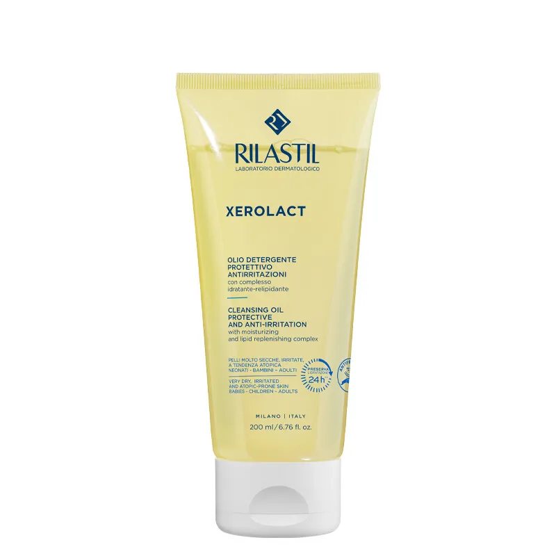 Rilastil Xerolact uljana emulzija za čišćenje lica i tela, 200 ml