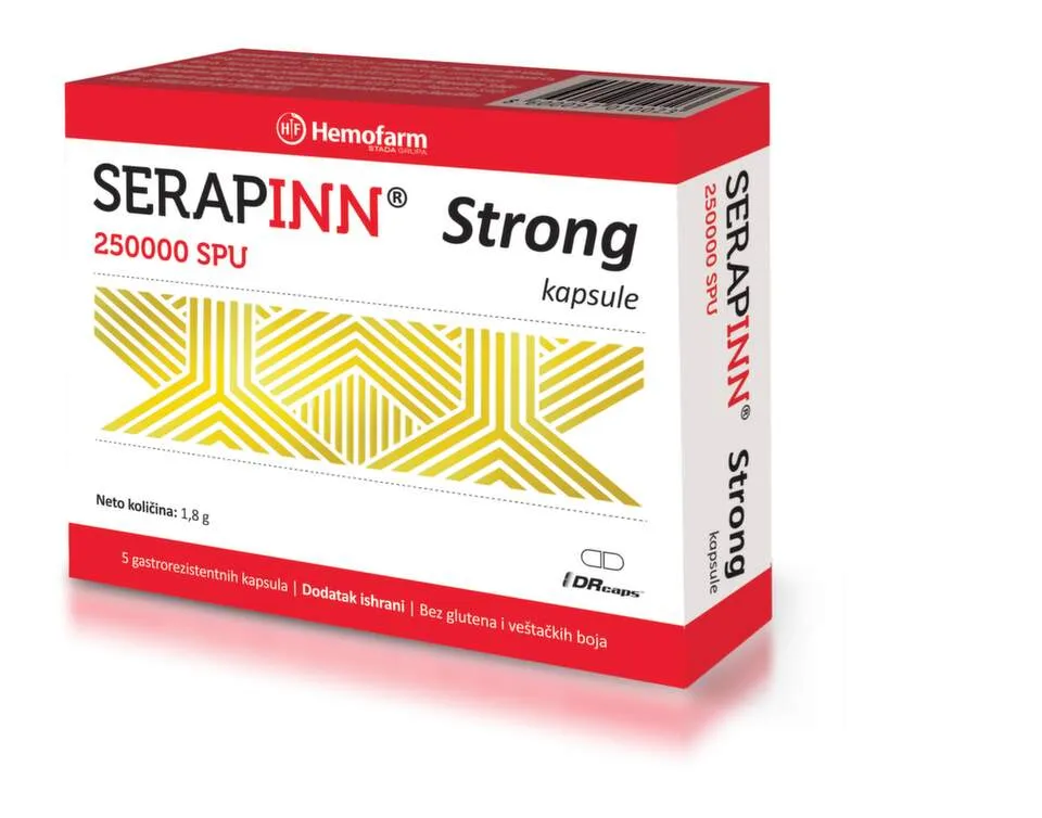 Serapinn Strong 250.000, 5 kapsula