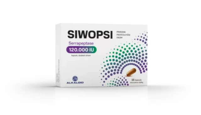 Siwopsi Serrapeptase 120.000 IU, 15 kapsula