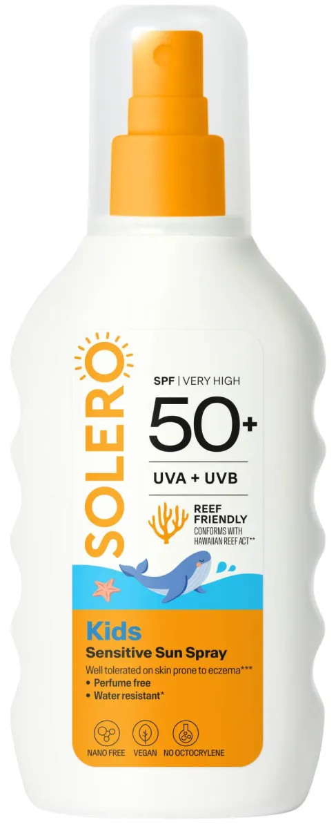 SOLERO Sensitive sprej za zaštitu od sunca za decu SPF 50+, 200 ml