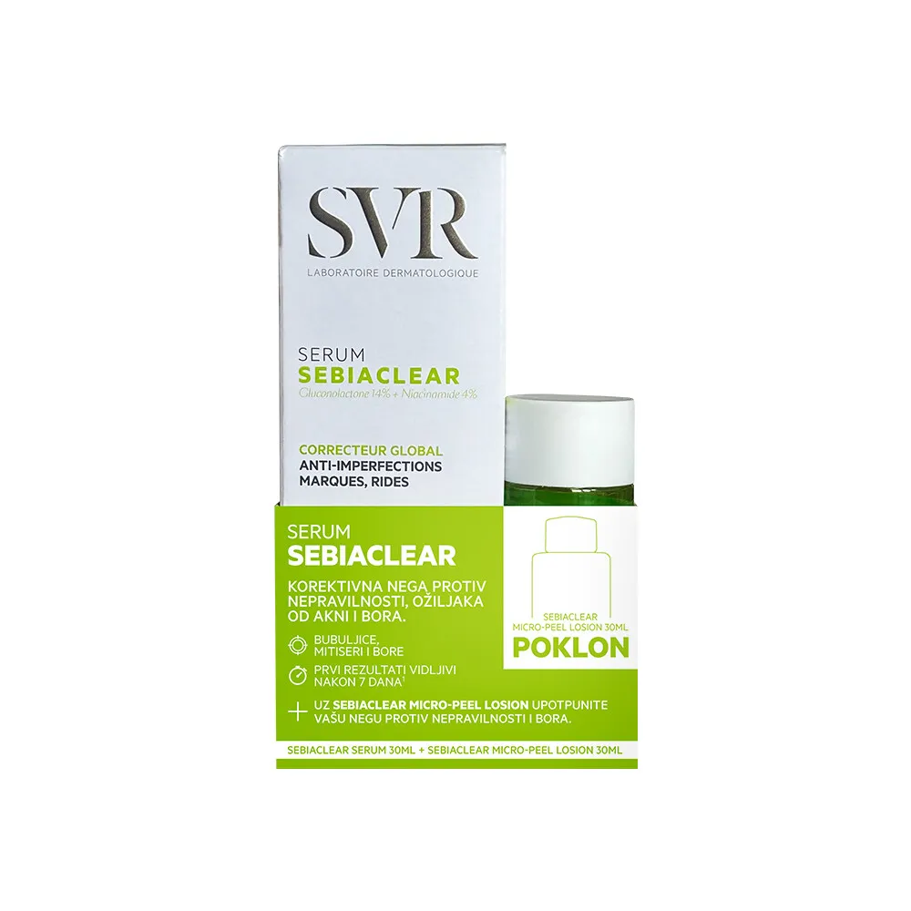 SVR Sebiaclear Serum, 30 ml +Micro-peel losion, 30 ml PROMO SET