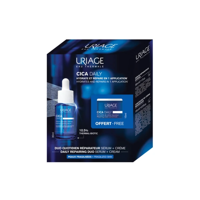 Uriage Bariederm Cica Daily serum, 30 ml + Cica Daily koncentrat krema, 15 ml PROMO