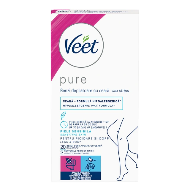Veet Pure trake za noge, 20 komada