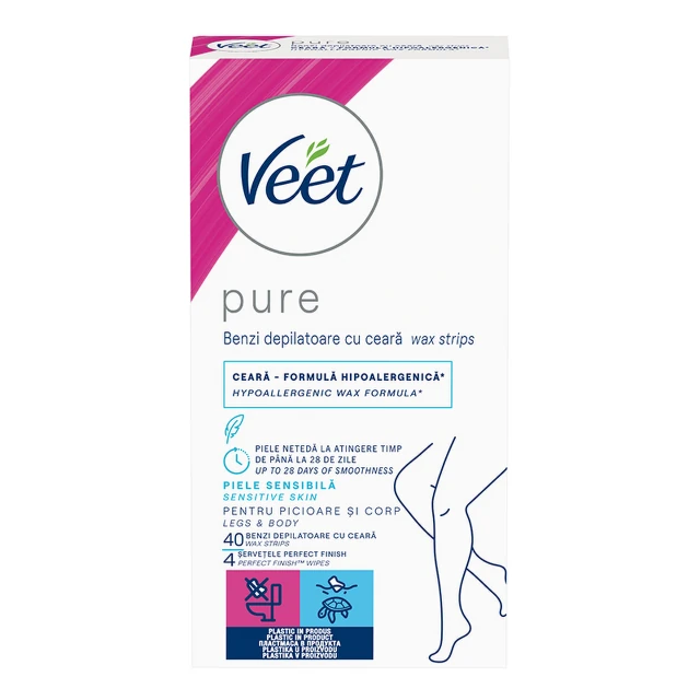 Veet Pure trake za noge, 40 komada