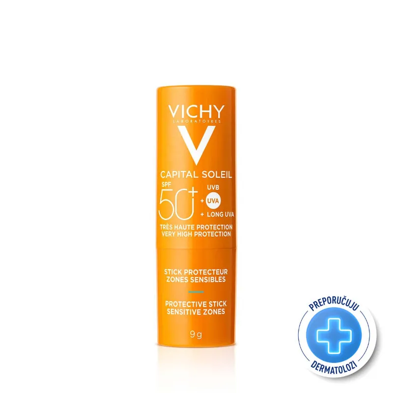 Vichy Capital Soleil Stik za osetljiva područja SPF 50+, 9 g