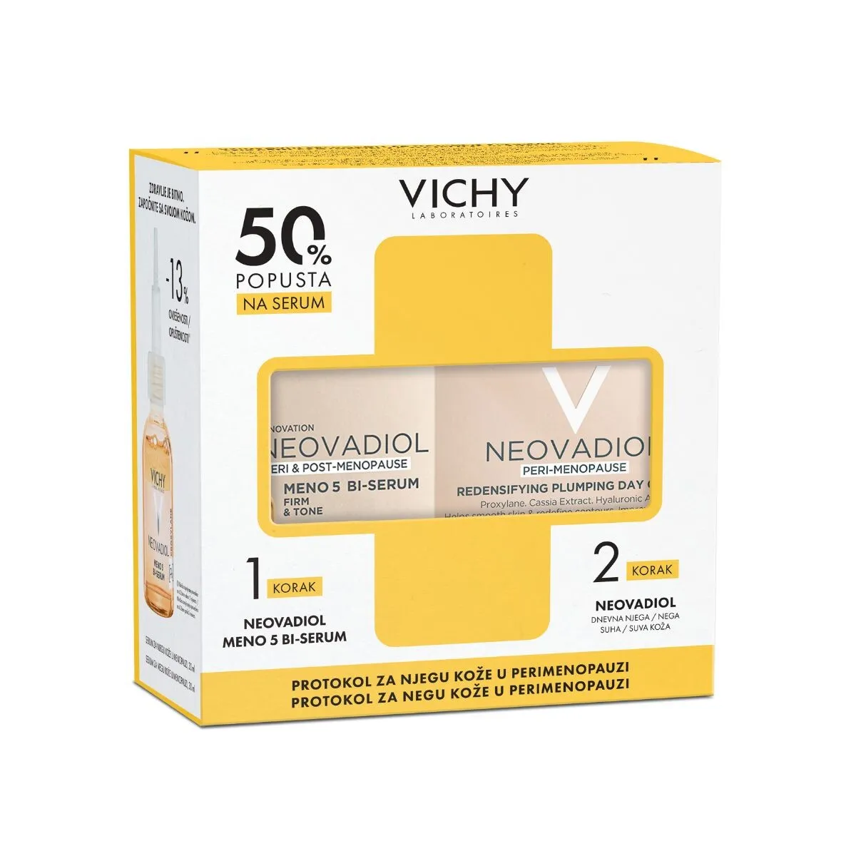 Vichy Neovadiol Meno 5 BI- Serum za kožu u peri i postmenopauzi, 30 ml + Dnevna nega, 50 ml Winter promo