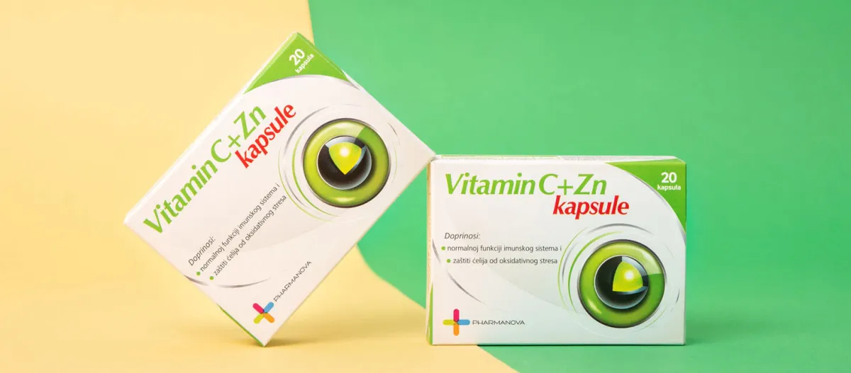 Vitamin C + Cink 20 kapsula