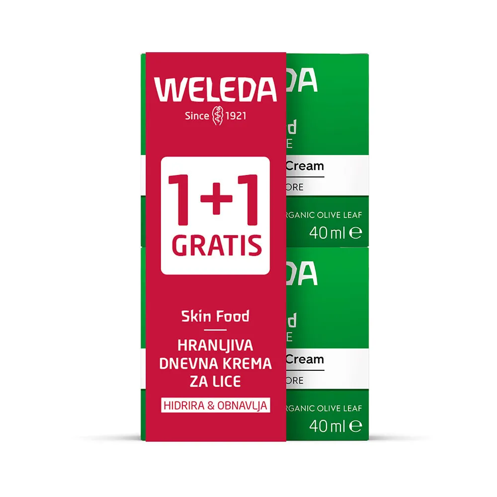 Weleda Skin Food Hranljiva dnevna krema za lice, 40 ml 1+1 GRATIS