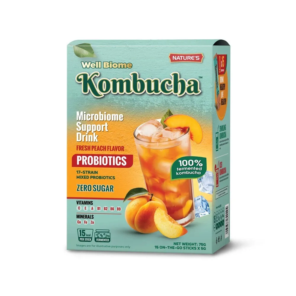 Well Biome Kombuha Breskva 75 g, 15 kesica