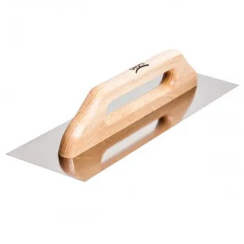 Gleterica inox ravna, drvena drška