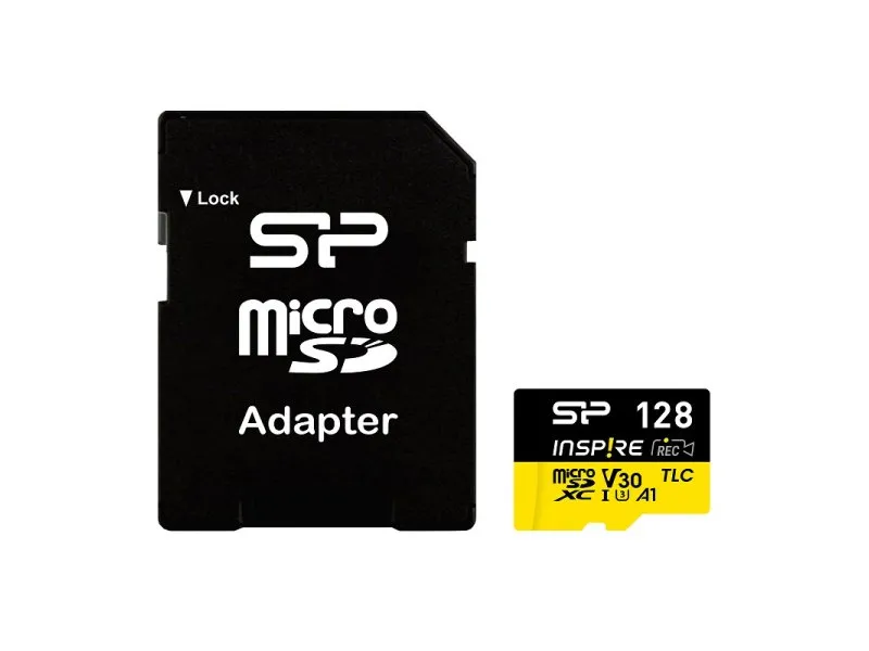 128GB, Inspire, micro SDXC sa adapterom, za 4K i FullHD video snimanje (SP128GBSTXLV3V1NSP)