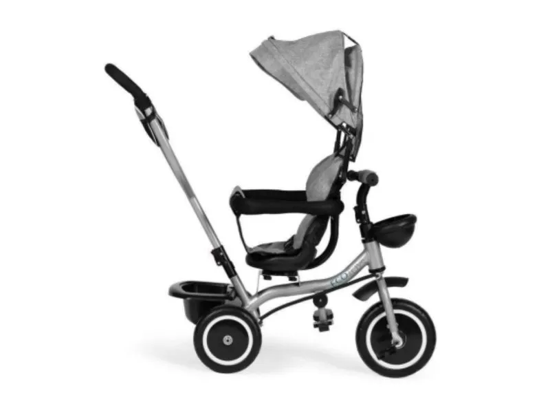 2u1 tricikl sa rotirajuim sediçtem i sklopivom tendom Gray, ECOTOYS