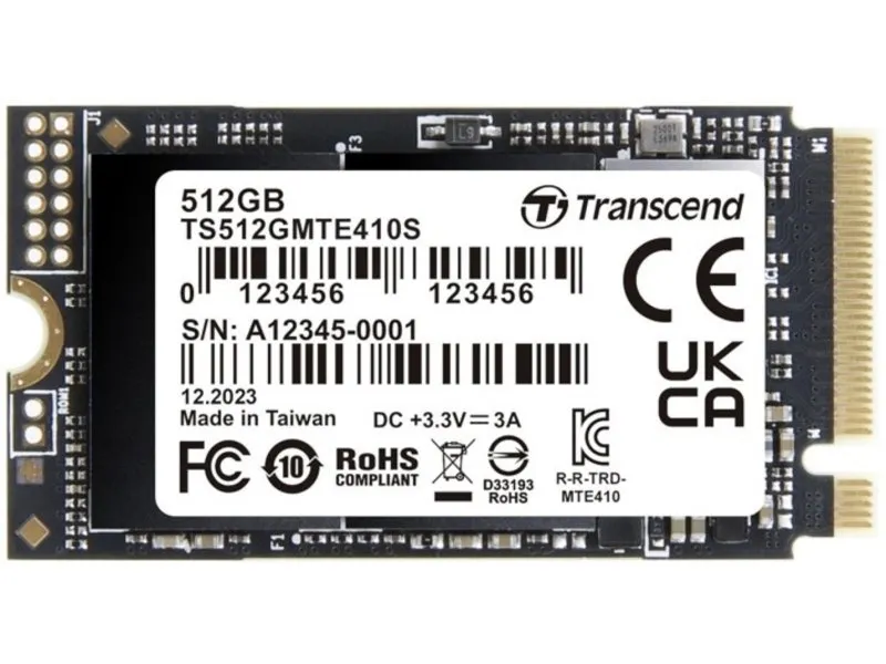 512GB M.2 2242 (TS512GMTE410S) PCIe Gen4x4 NVMe SSD disk