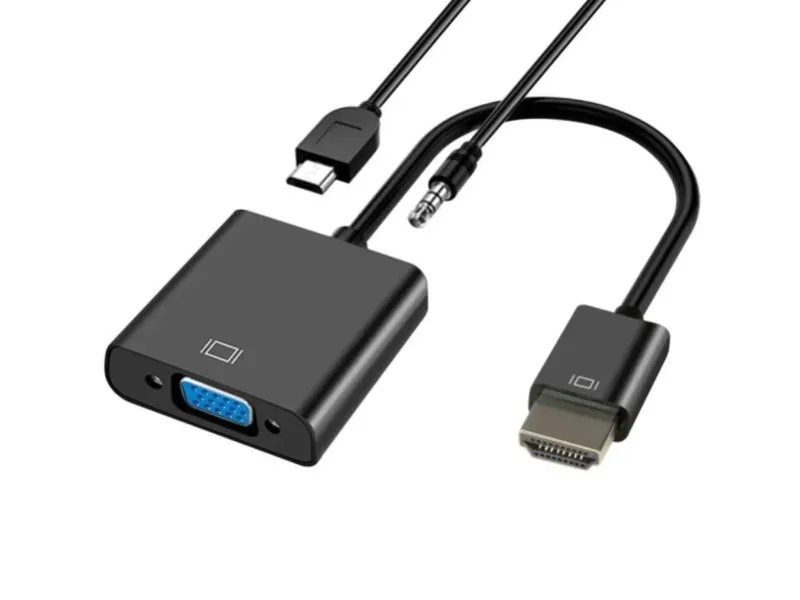 Adapter-konvertor HDMI na VGA (m/ž)+ audio+USB Micro