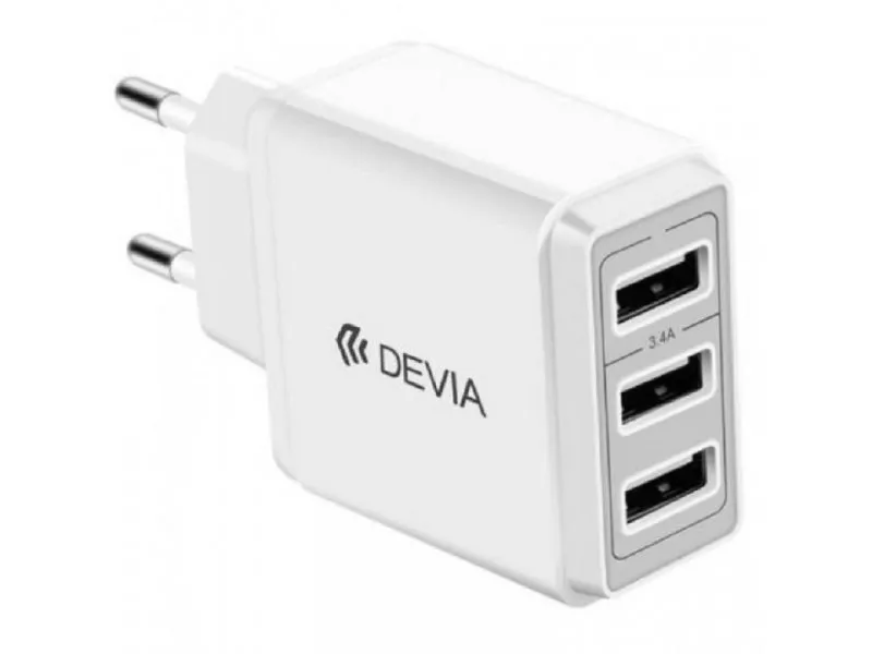 Adapter smart 3 USB beli