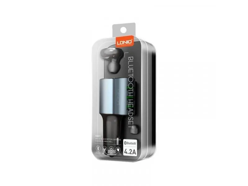 Auto punjač CM21 3xUSB 4.2A sa Bluetooth slušalicom crni