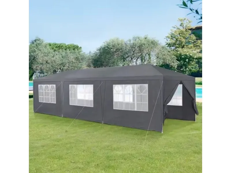 Baštenski šator, 3x9m, 8 strana, Gray