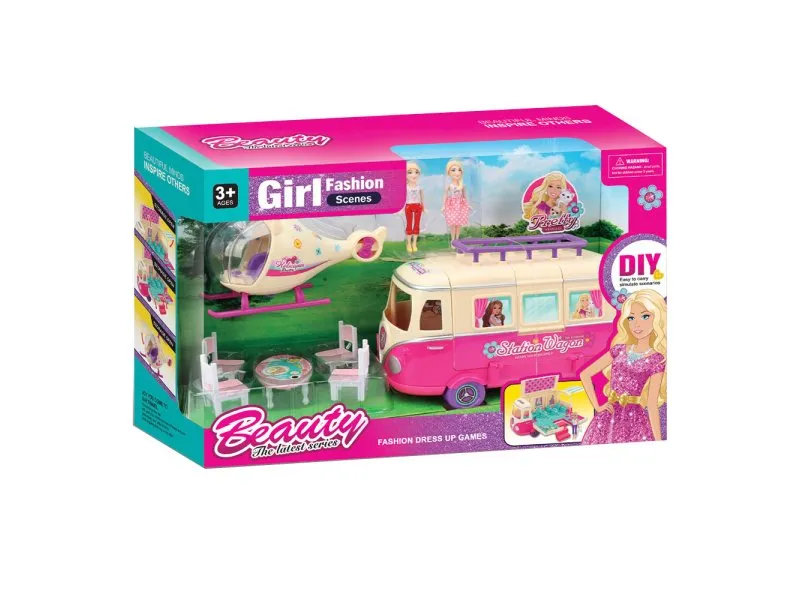Beauty minibus piknik set sa lutkama