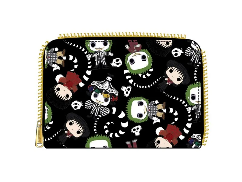 Beetlejuice AOP Zip Around Wallet
