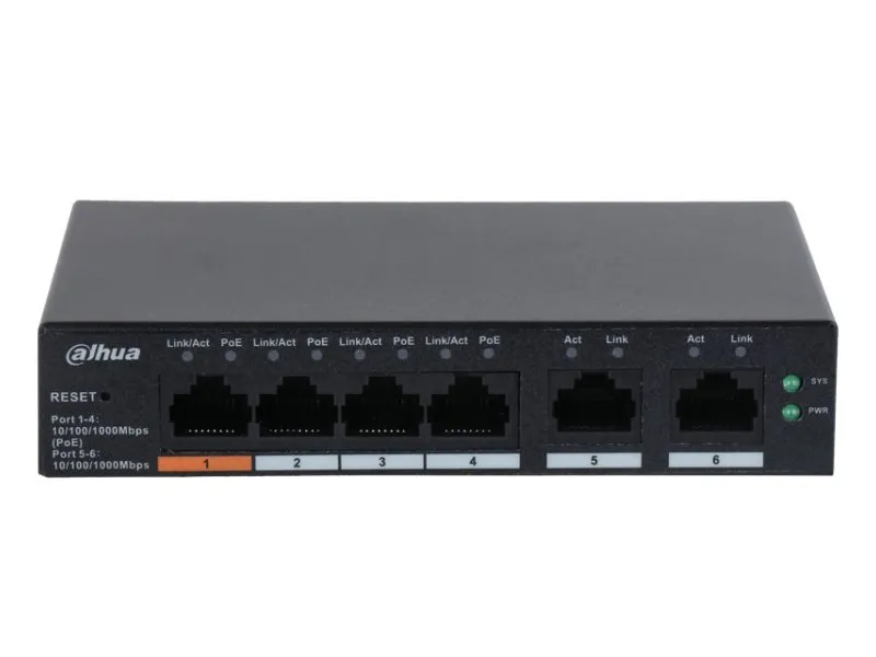 CS4006-4GT-60 6-Port Cloud Managed Desktop Gigabit Switch with 4-Port PoE