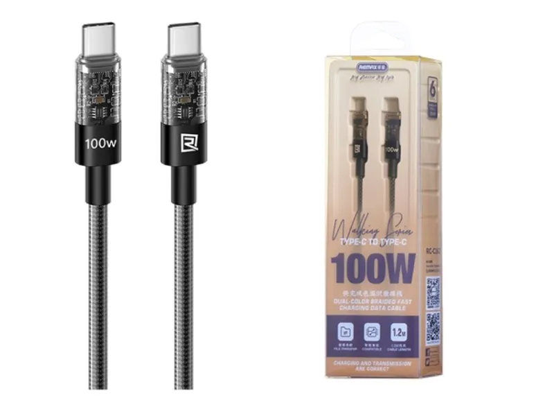 DATA kabl Walking TIP C na TIP C RC-C162 100W, 1.2m crni
