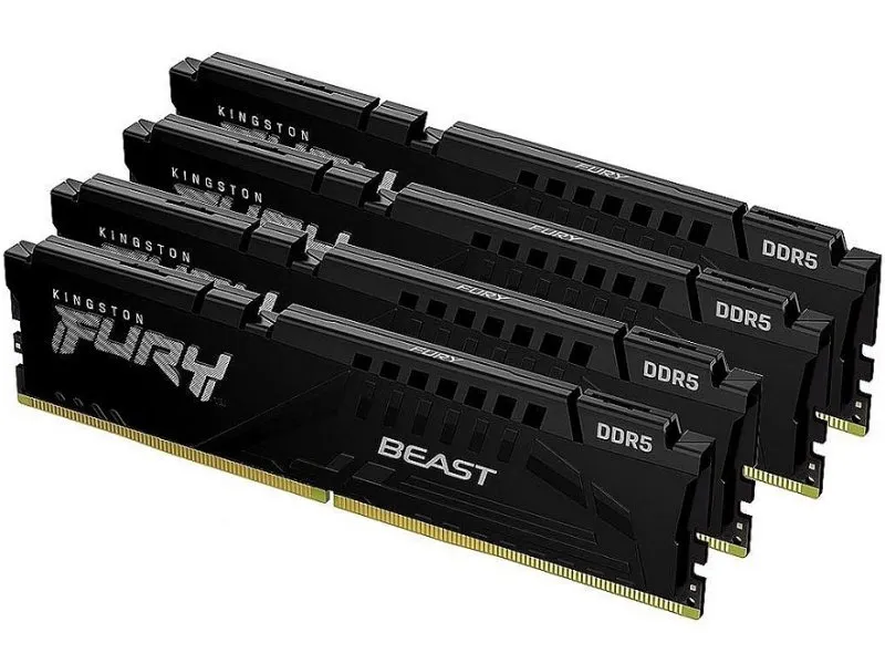 DDR5 128GB 4x32kit 5600MT/s CL40 FURY Beast Black XMP KF556C40BBK4-128