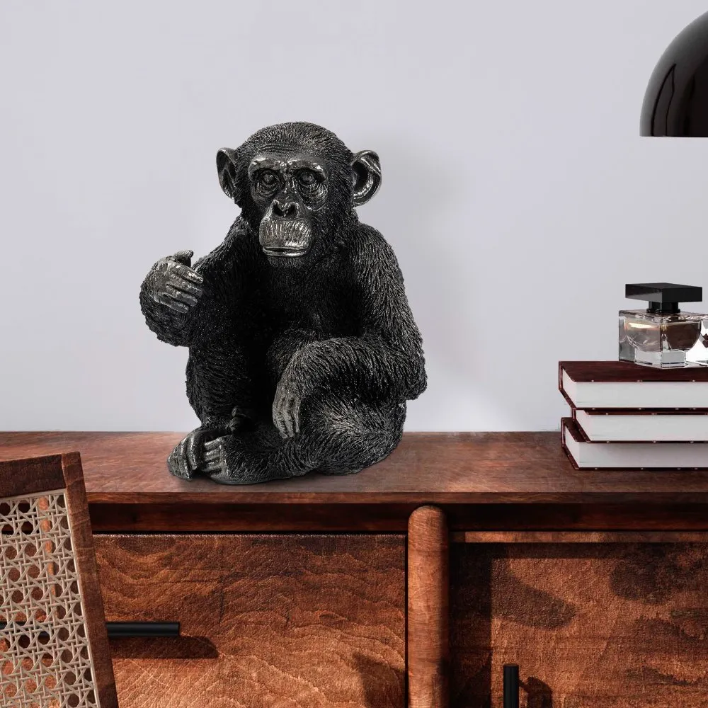 Decorative Object crna figura Monkey